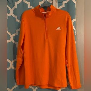 NWT Adidas 1/4 zip golf sweatshirt, orange, size medium